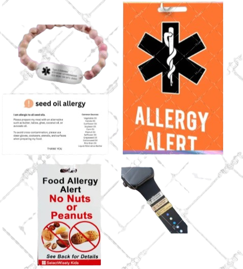 allergy alert cards