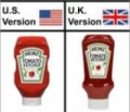 Food label comparison graphic showing allergen differences by country